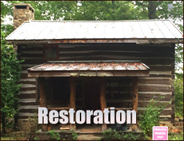 Historic Log Cabin Restoration  Albemarle, North Carolina